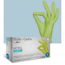 Перчатки нитриловые цедра без пудры Ampri Style color CEDRO 01176-XS