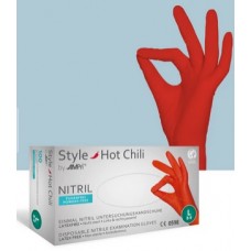 Перчатки нитриловые без пудры Ampri Style Hot Chili 01178-S